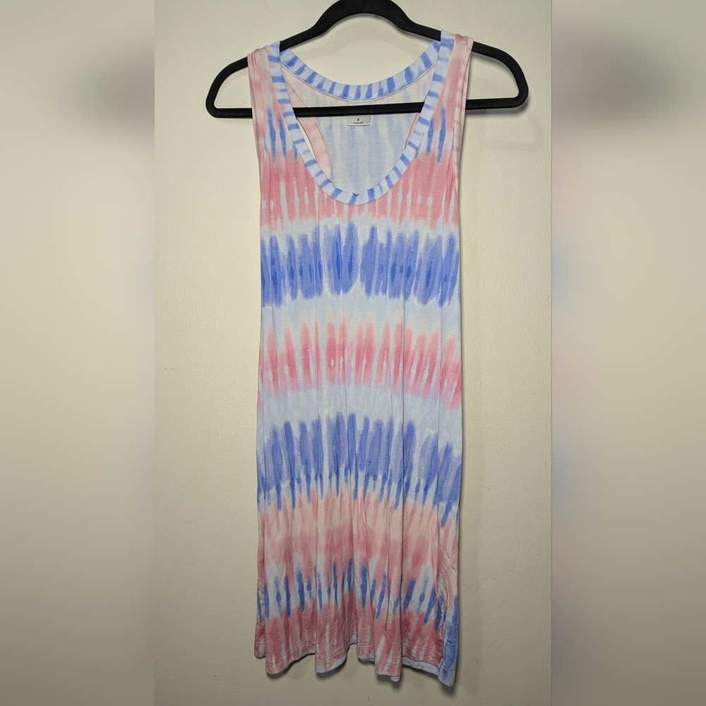 Soma Tie-Dye Racerback. Mini Dress Pink White Blue Women's Size S